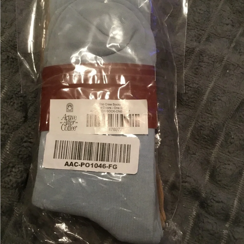 Active After Coffee Crew Socks One Size 3-pack